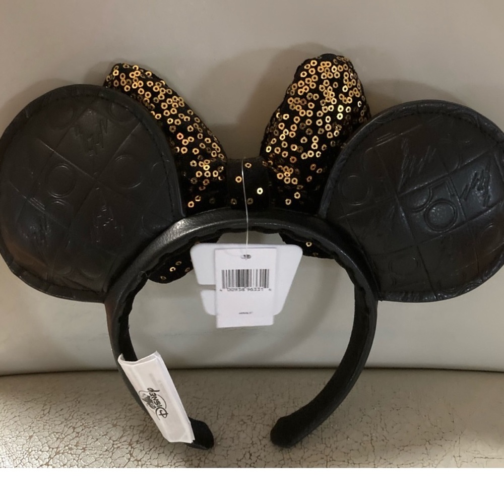 Walt Disney World 50th Anniversary Celebration Minnie Mouse ears- Black and Gold - Picture 5 of 5